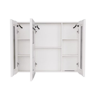 Armoire à pharmacie à DEL avec lumière blanche à une couleur, anti-buée, armoire en aluminium facile à installer