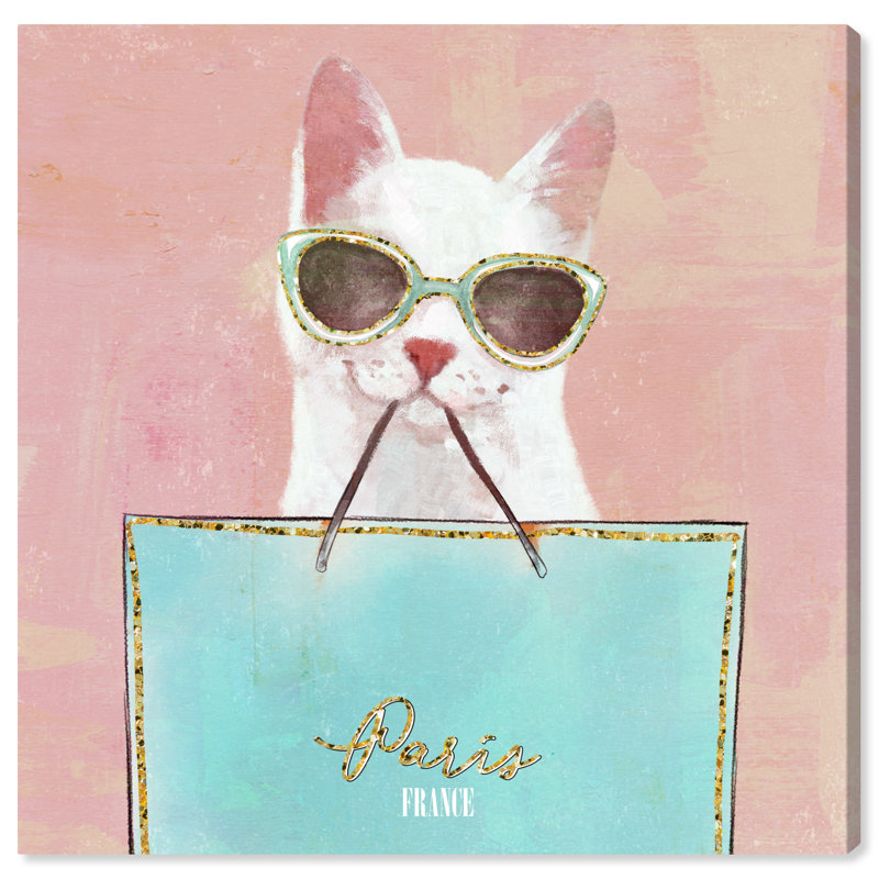 Accessoires pour chat Fashion and Glam - Impression sur toile tendue, H 20 po x l 20 po x P 0,8 po