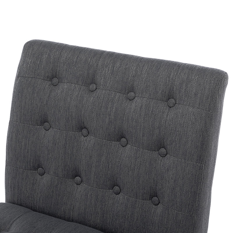 Ensemble de 2 chaises d'appoint (table non incluse), Gris anthracite