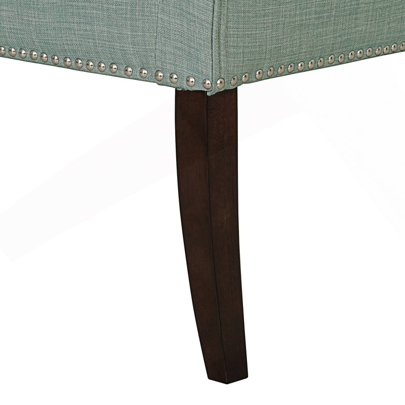 Compact Elegant Accent Bench With Padded Low-Back