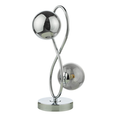 Lysandra 2 Light Table Lamp Polished Glass