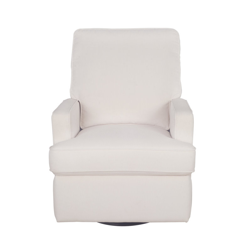 Tucker Swivel Reclining Glider, Ivory Corduroy