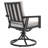 Outdoor 5-Piece Swivel Dining Set with 2.8” Soft Cushions, 35” x 35” Square Table with 2.4” Umbrella Hole for Backyard, Black and Gray