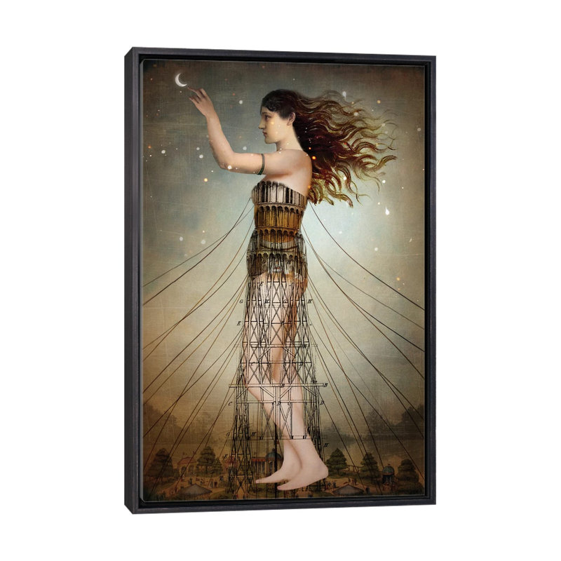 «Reach the Stars» par Catrin Welz-Stein - impression d'art graphique, H 48 po x l 32 po x P 1,5 po, Pas de tapis