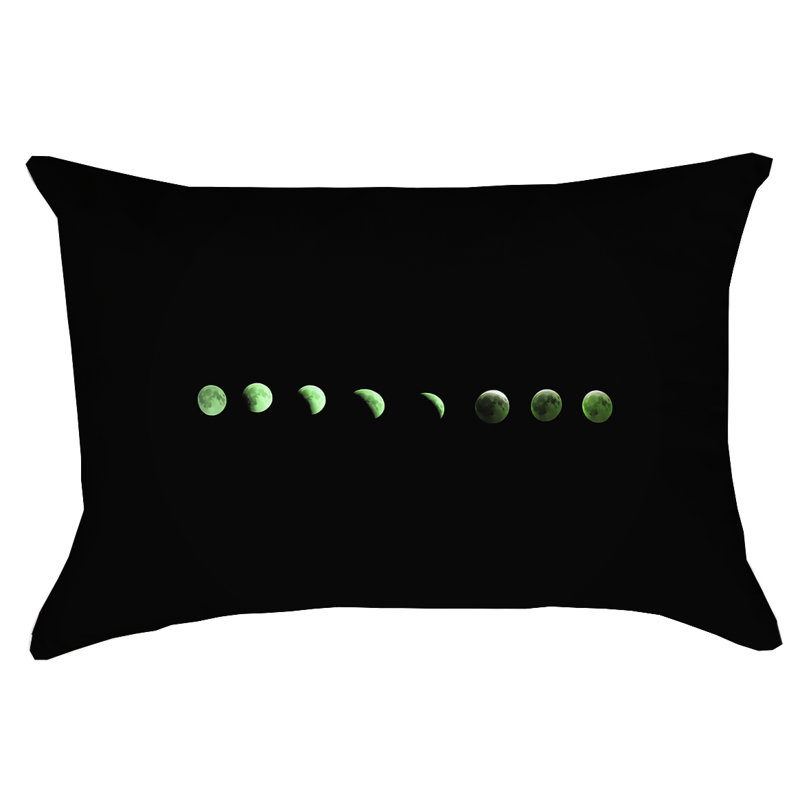 Coussin lombaire à phases de lune Katelyn Smith, vert