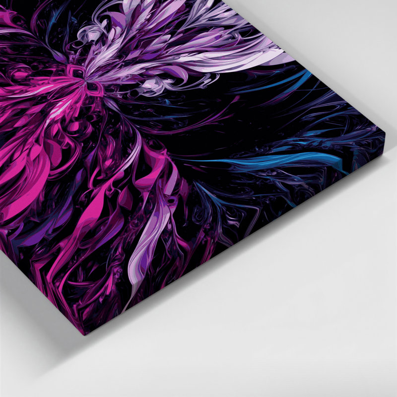 Art numérique sur toile, "Abstraction numérique 92", H 8 po x l 10 po
