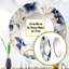 Motif victorien Rosabella bleu cobalt filigrane - miroir décoratif floral-895612923