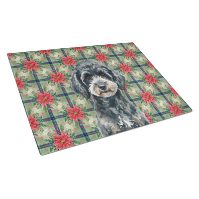 Planche à découper miniature en forme de caniche de Noël