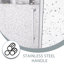 Porte de douche pivotante encadrée l 56-60 "x H 74" | Ouvert à l'extérieur | Arrêt à 105 degrés | Verre trempé 5/16 po | Nickel brossé-124814923