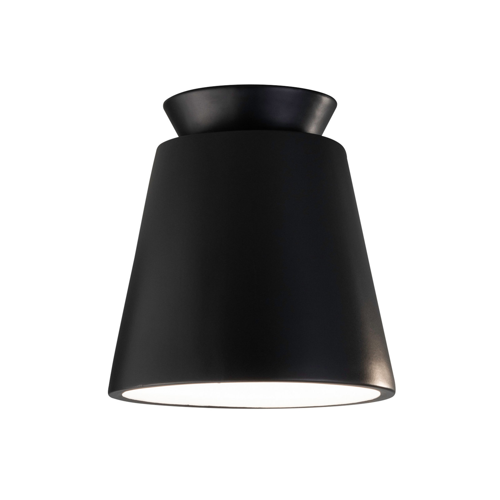 Logan Ceramic Outdoor Flush Mount, Carbon Matte Black, LED (Integrated)