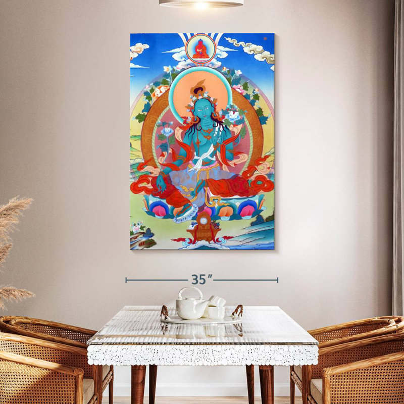 Adella Thangka tibétain, H 51 po x l 34 po
