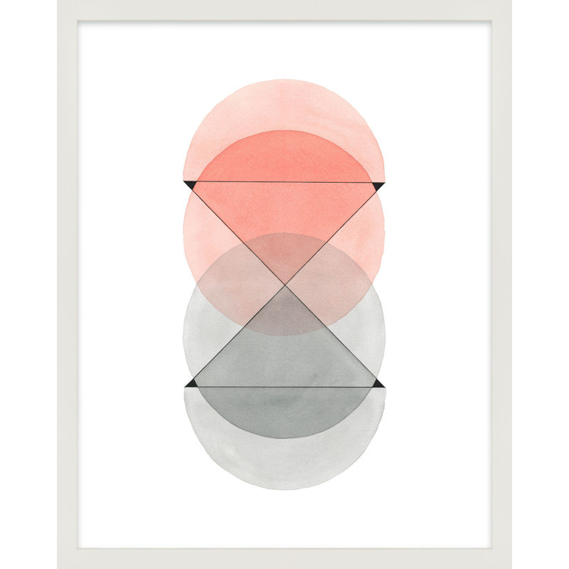 Love In Pink Print by Allison Rietta, 25" H x 20" W x 1.25" D, White Framed