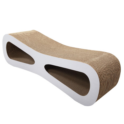 Tapis de lit pour chat en carton ondulé, garde les chats confortables et amusants aide à garder les pattes des chats