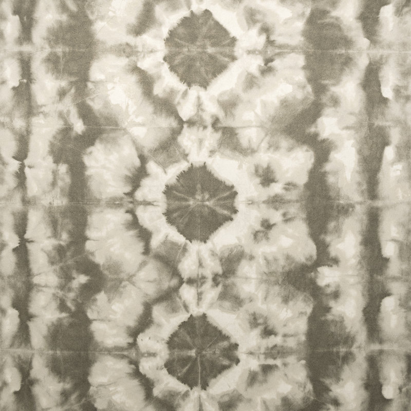 Crafted Glimmery Batik Design 27.9' L x 27.6" W Wallpaper Roll, Slate Gray