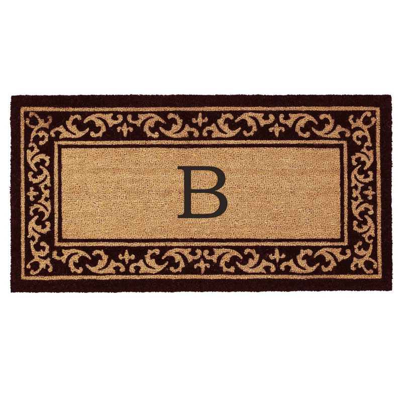 Zawacki Personalizable Non-Slip Doormat, Rectangle 3' x 6', B