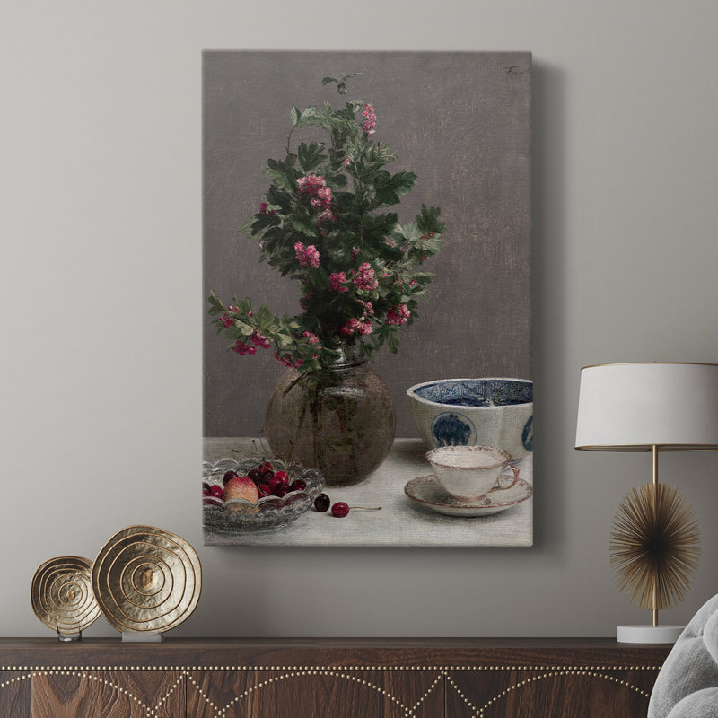 Imprimé floral rétro CCLVI - galerie Cavas sur mesure, H 27 po x l 18 po