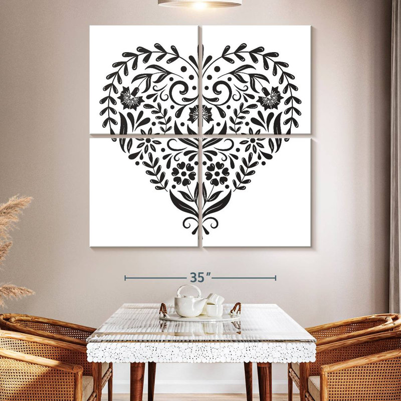 Hardie Folk Heart - noir, H 50 po x l 50 po
