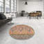 Tapis de zone brun/vert contemporain-1525645589