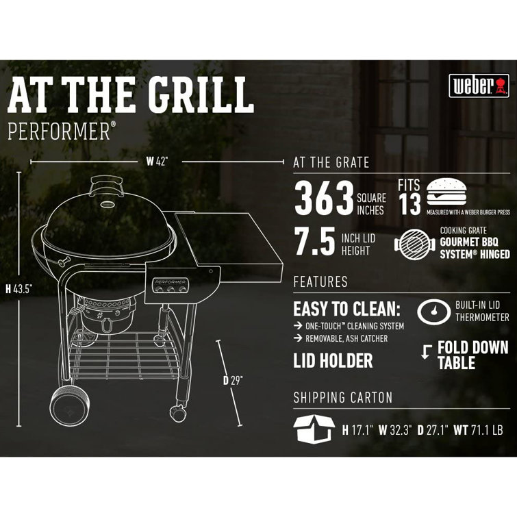 Weber 22 Charcoal Grill with 2x Cooking Oil and Oven Mitt - Wayfair Canada