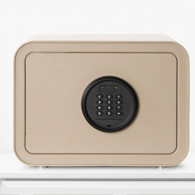 Home Safe Box, Digital Small Personal Safes, Electronic Lock Box with Keypad for Pistol Cash Jewellery, Document, Hotel (Sand)