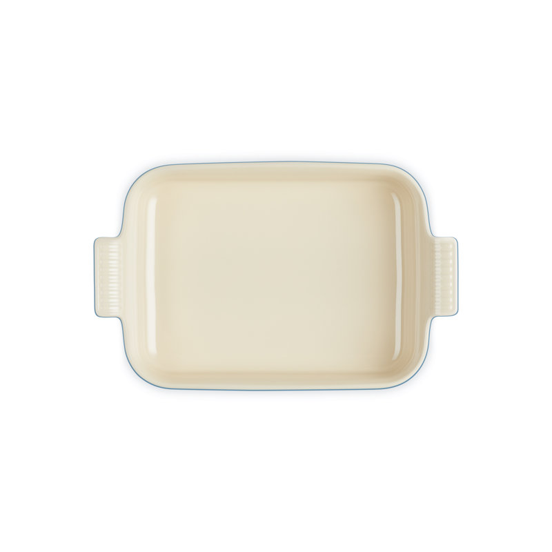 Le Creuset Stoneware Heritage Rectangular Dish, 32cm/3.85L, Azure