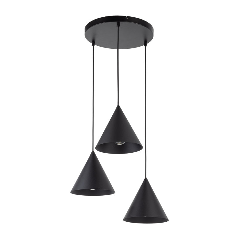 Luminaire suspendu CONO 3, Noir, noir, noir, noir, Noir, noir, noir, noir