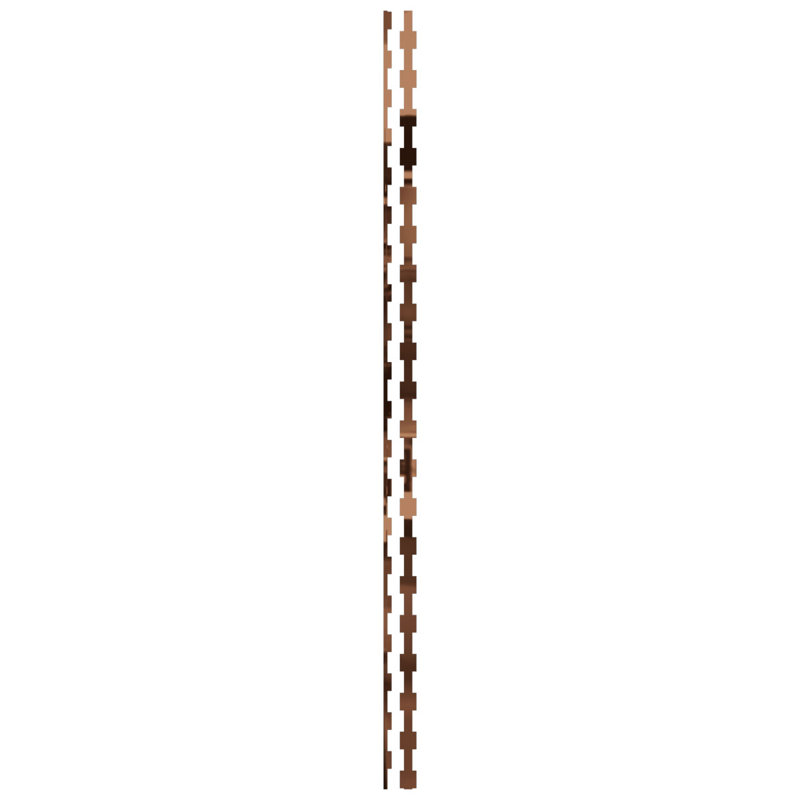 Ensemble de 30 panneaux muraux Midland, H 94 po x l 2 po, Bronze
