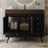36" Freestanding Bathroom Vanity With Faux Marble Top, Ceramic Sink, 5 Drawers & Stainless Steel Legs-1844875871-1844875868