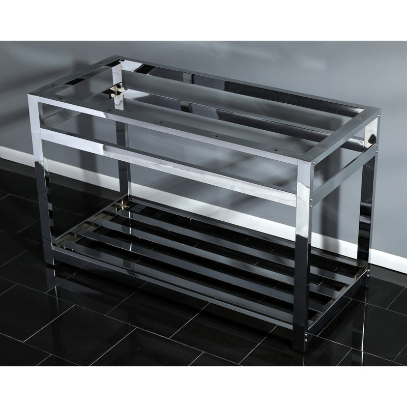 Kingston Brass Kingston Commercial Steel Console Sink Base, Polished Chrome