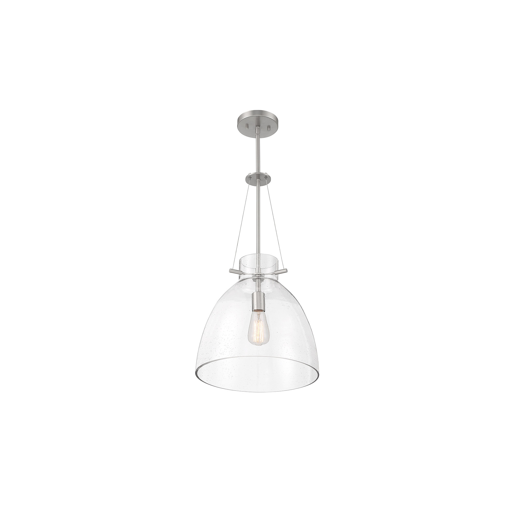 Theda 1 - Light Single Bell Pendant, Silver