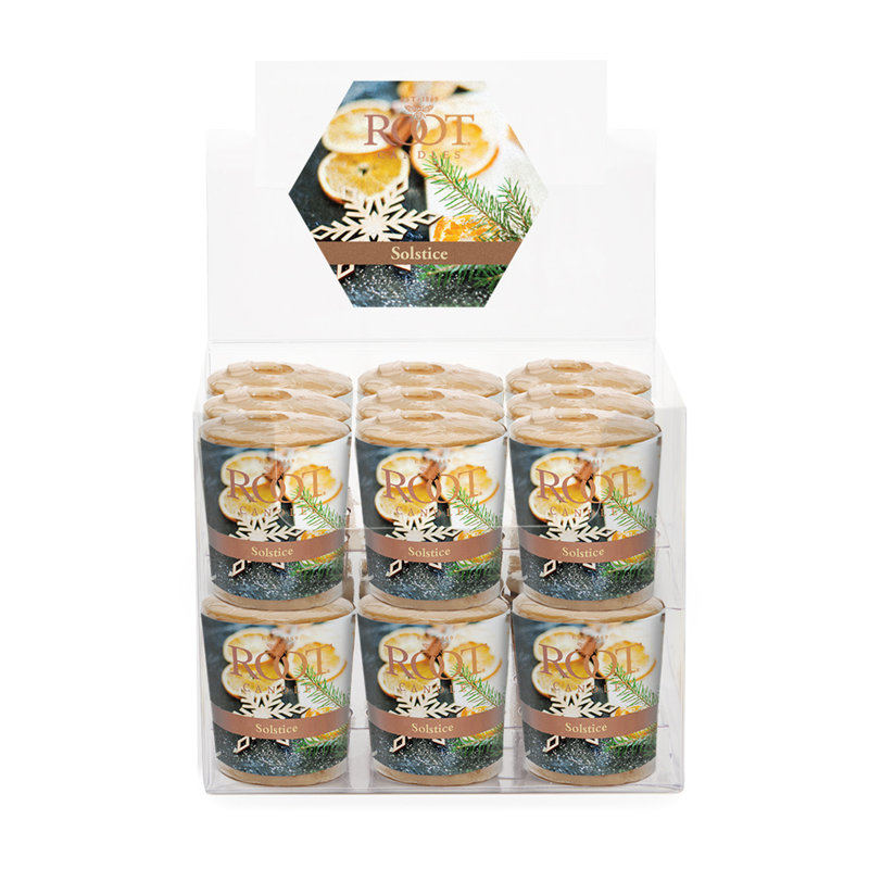 Ensemble de 18 bougies votives Solstice