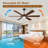 60/72 Inch 6-blade Modern Solid Wood Ceiling Fan With Light And Remote, High Cfm Large Airflow Ceiling Fan, Quiet Reversible Dc Motor, Indoor Outdoor Fan For Porch Gazebo Living Room Kitchen Garage-1099215065-1099215068-1087993831