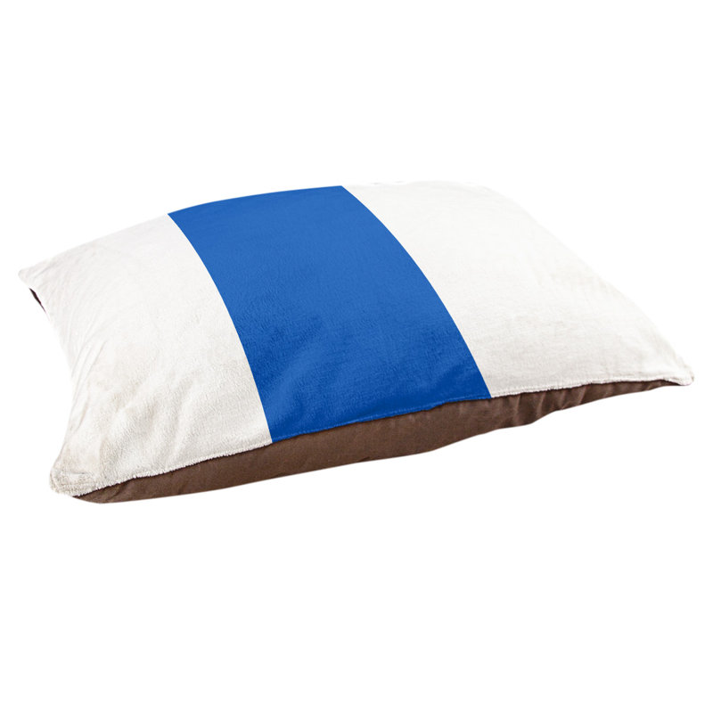 Oreiller Syracuse, Moyen (l 28 po x P 18 po x H 6 po), Blanc / Bleu