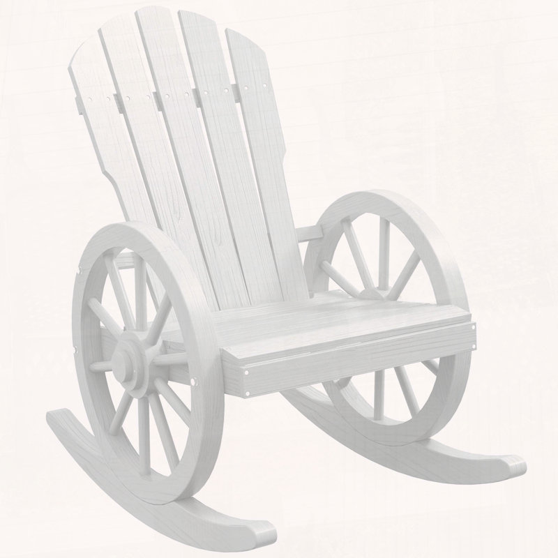 Chaise berçante Adirondack avec accoudoirs à roulettes