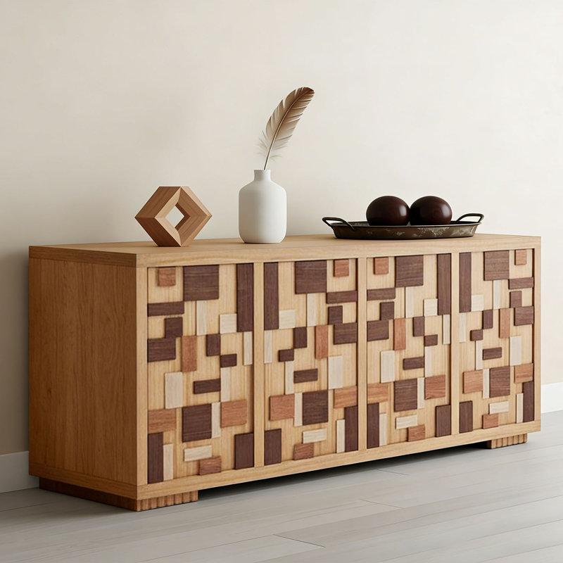 Creative Carving Design Storage Sideboard Cabinet, H 31,49 po x l 78,74 po x P 19,68 po