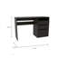 Bureau d'ordinateur à 3 tiroirs Wenge avec rangement spacieux et esthétique moderne pour une installation de bureau à domicile efficace-239671509