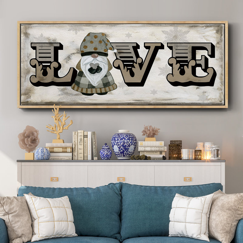 «Winter Wonderland Friend Love», toile encadrée, H 8 po x l 20 po