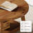 31.5"W Solid Wood End Table with Storage, Round Side Table with Square Shelf for Living Room, Bedroom, Nightstand-1075605730