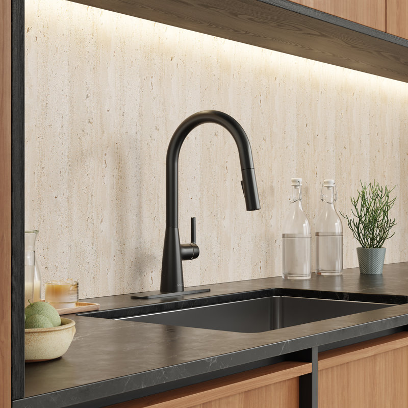 Robinet de cuisine moderne sans contact, Noir mat