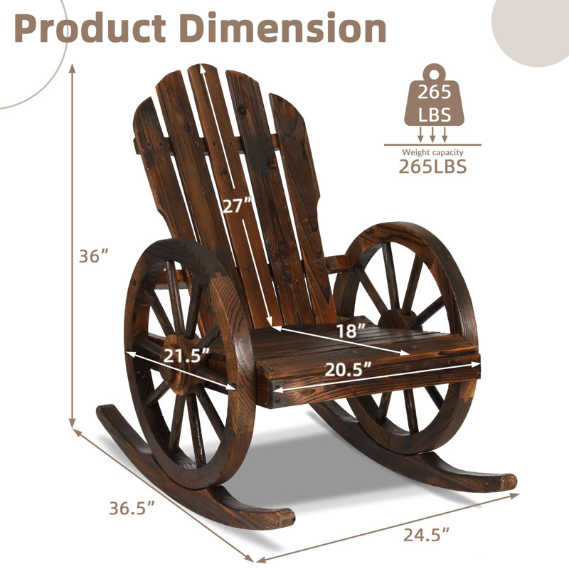 Chaise berçante d'extérieur Devanae Fir