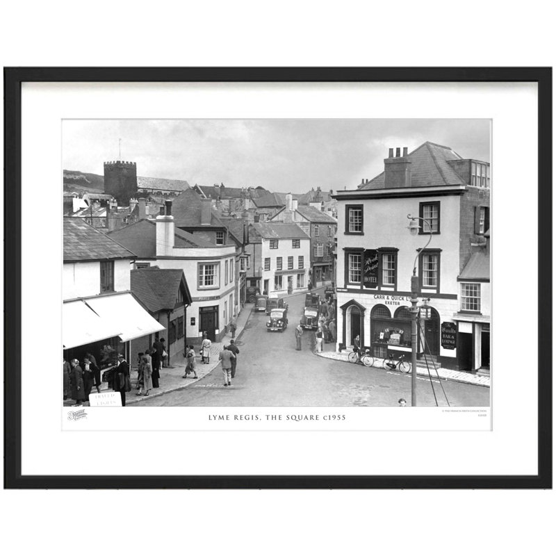 Lyme Regis, The Square C1955 by Francis Frith - Single Picture Frame Print, 28cm H x 36cm W x 2.3cm D