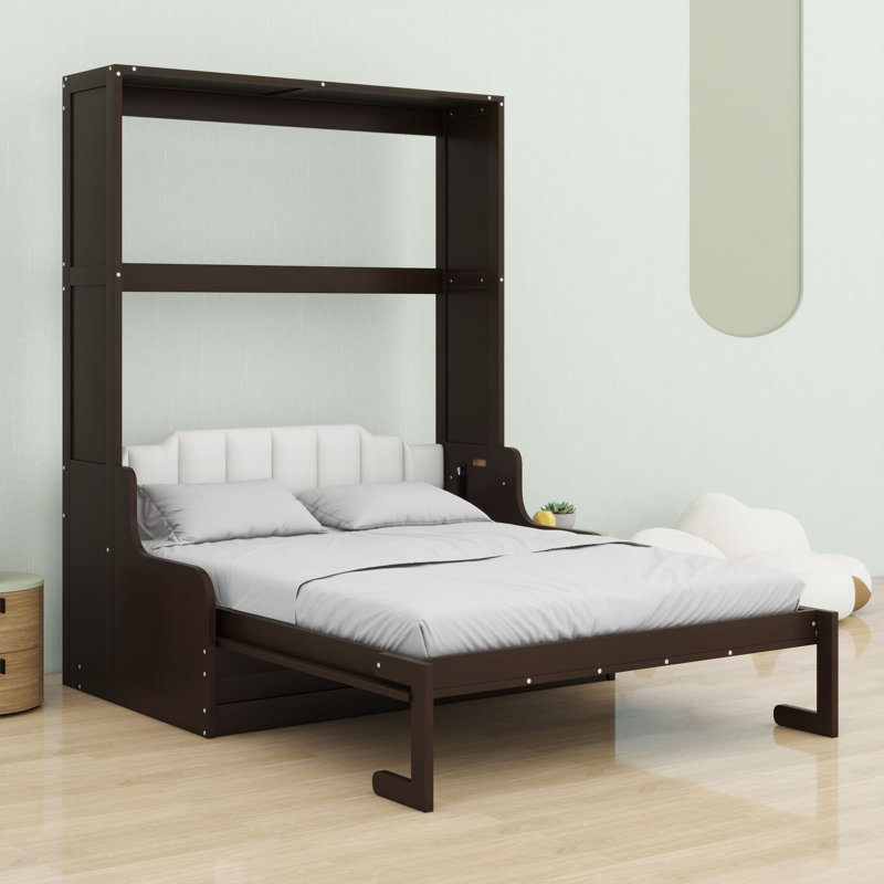 Lit escamotable avec coussin Murphy, Espresso