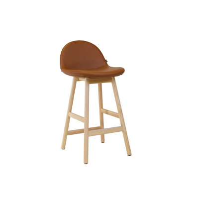Surf Upholstered Faux Leather Counter Stool