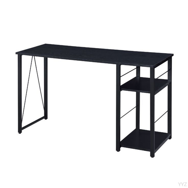 Bureau d'écriture rectangulaire avec tablette à 2 niveaux, Noir