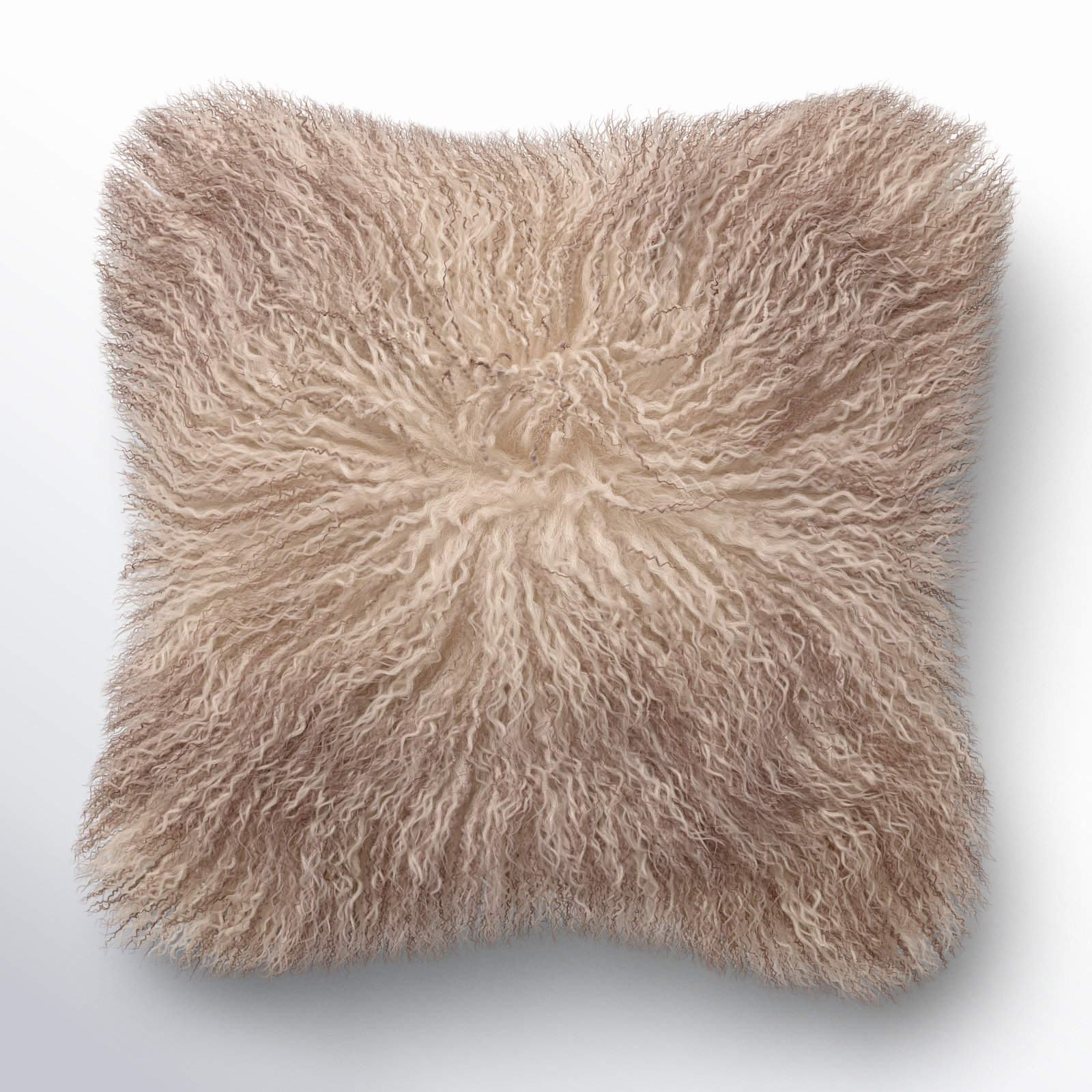Iyana Wool Throw Pillow, Square 20", Peach