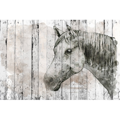 Horse Face - Wrapped Canvas Print