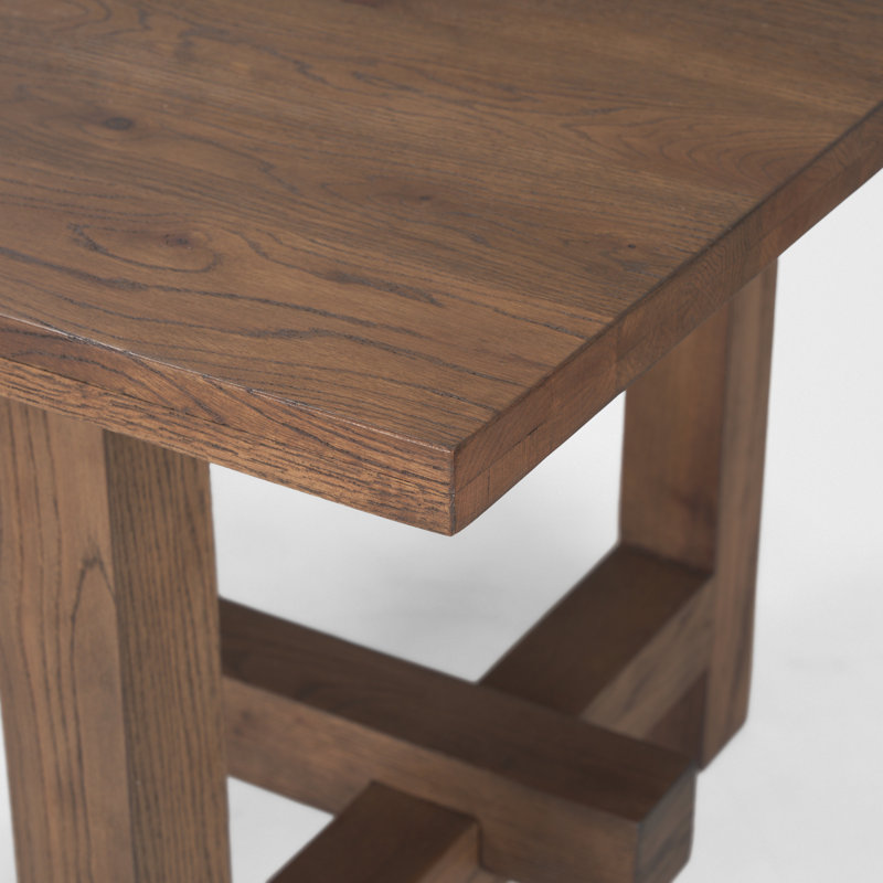 Suke Solid Wood Dining Table, Brown