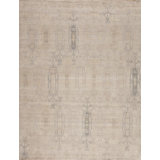 Avant Hand Knotted Area Rug in Pioneer All Over Ivory