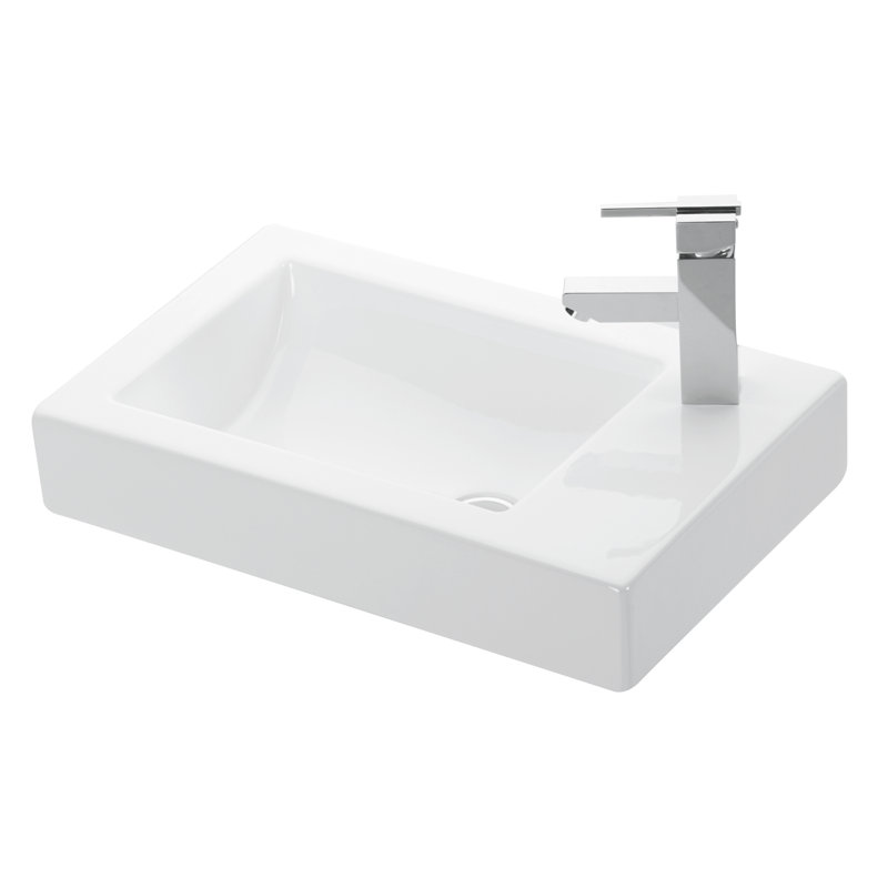 Minimal Ceramic 22.1'' L Bathroom Sink