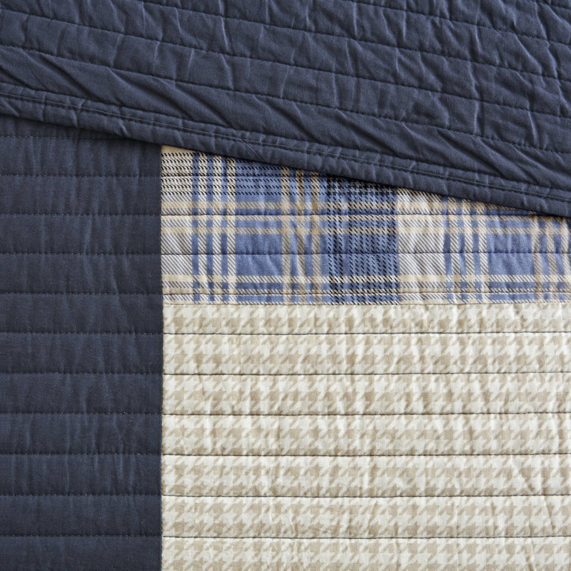 Pièces de literie en coton, ensemble de lit de jour bleu Farmhouse